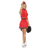 Déguisement luxe pompom girl rouge femme