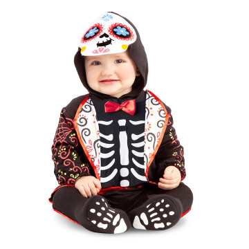 Déguisement Mini squelette Dia de los muertos bébé