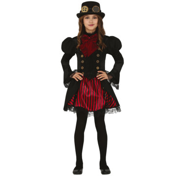 Déguisement Steampunk rouge glamour fille