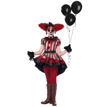 Déguisement vilain clown luxe fille