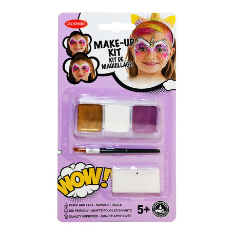 Kit maquillage licorne avec pinceau et éponge fille