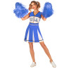 Déguisement pompom girl USA bleu femme