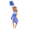 Déguisement pompom girl USA bleu femme