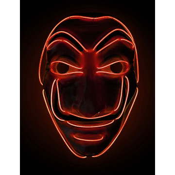 Masque voleur LED rouge adulte