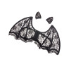 Set ailes et oreilles de chauve-souris dentelle noire