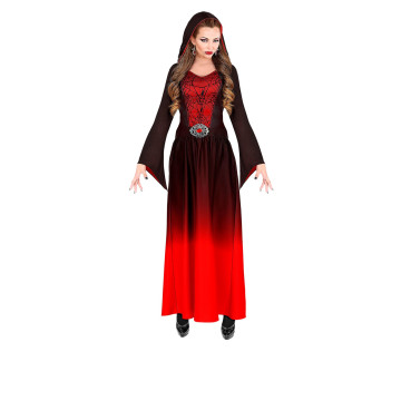 Déguisement dame vampire gothique rouge femme