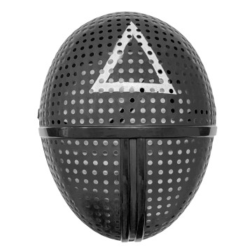 Masque en plastique gardien de jeu symbole triangle adulte