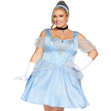 Déguisement princesse bleue grande taille femme