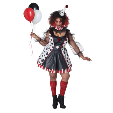 Déguisement clown psycho robe grande taille femme