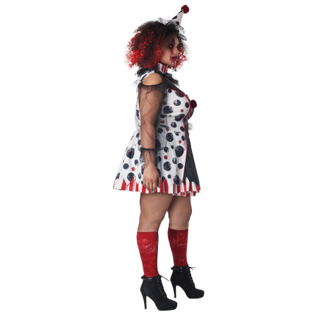 Déguisement clown psycho robe grande taille femme