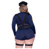 Costume sexy femme grande taille de police deluxe