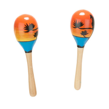 2 Maracas Hawaïennes en bois