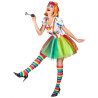 Déguisement clown peinture multicolore femme