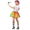 Déguisement clown peinture multicolore femme