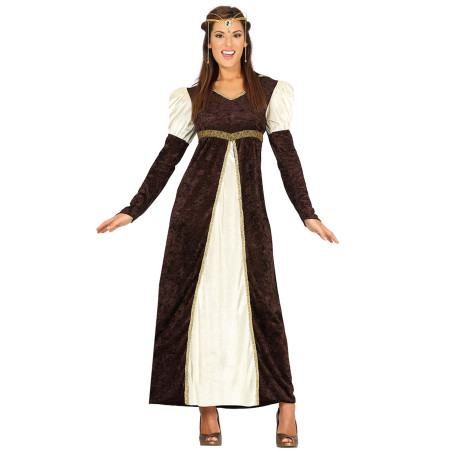 Deguisement princesse medievale marron femme