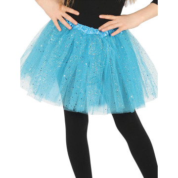 Tutu bleu à paillettes fille