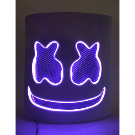 Masque DJ guimauve led violet adulte