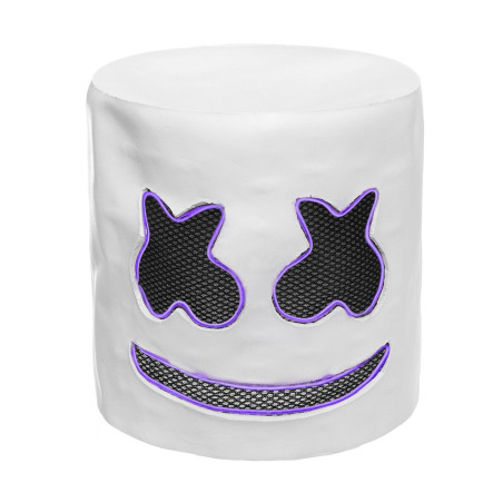 Masque DJ guimauve led violet adulte