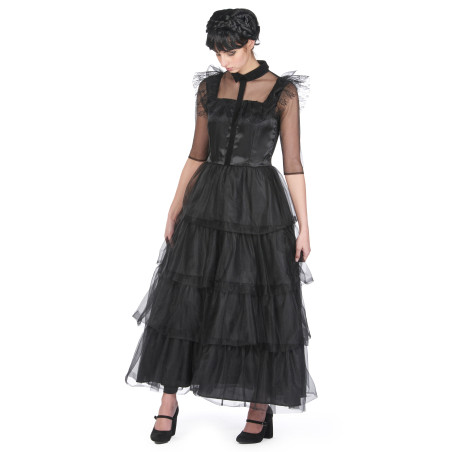 Déguisement robe de bal gothique noire femme