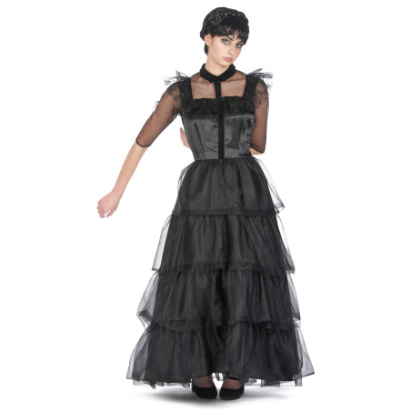 Déguisement robe de bal gothique noire femme