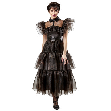 Déguisement robe de bal Mercredi Addams femme