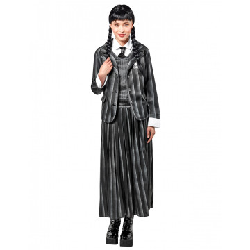 Déguisement uniforme scolaire Mercredi Addams femme