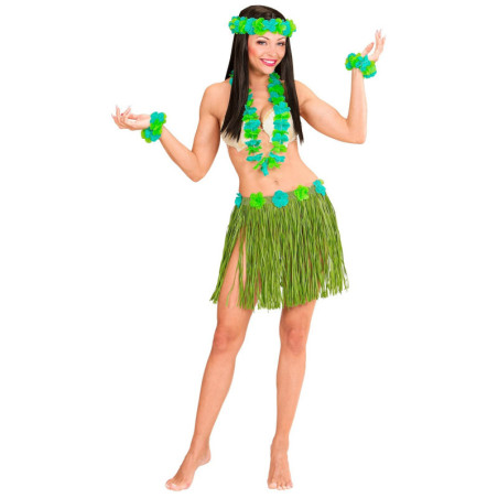 Pack hawai déguisement vert