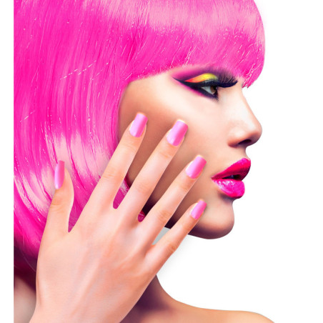 Faux ongles femme fluo rose