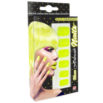 Pack faux ongles fluo jaune