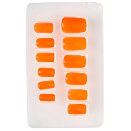 Faux ongles pack orange fluo