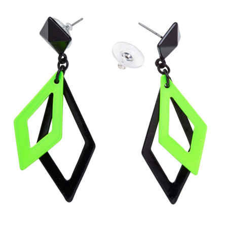 Paire de boucles d'oreilles chic vert