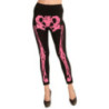 Legging fluo rose squelette