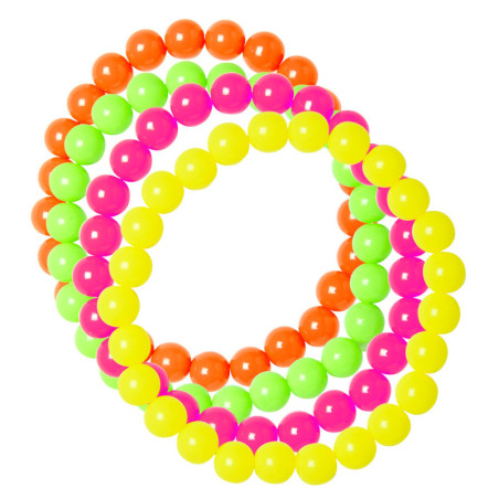 Pack de 4 bracelets fluo