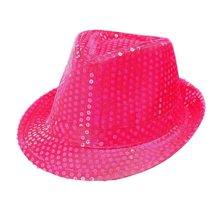 Chapeau sequins rose