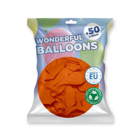 Pack 50 ballons orange