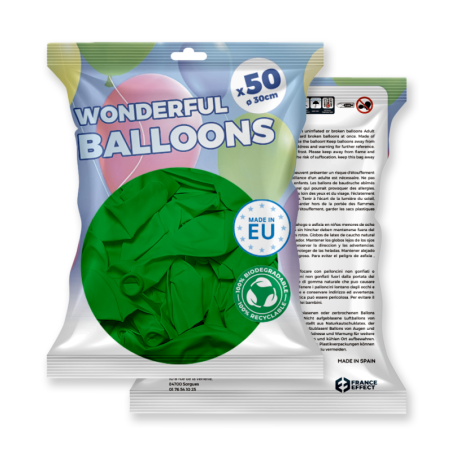 Pack de 50 ballons vert