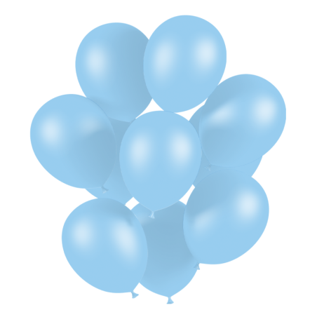 Pack 50 ballons bleu clair