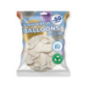 Pack 50 ballons métal blanc