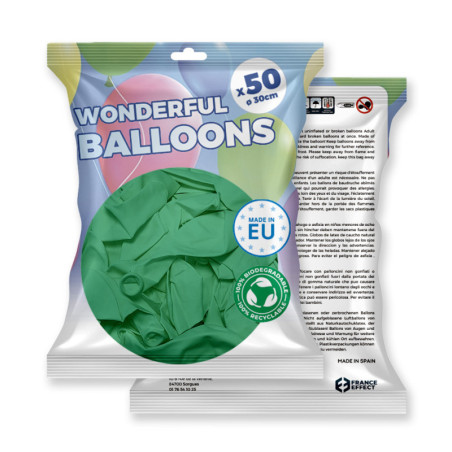 Pack 50 ballons vert d'eau