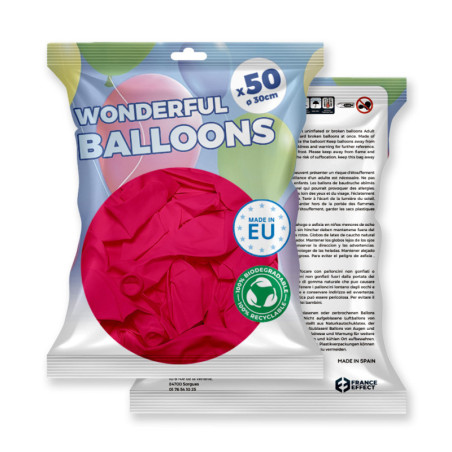 Pack 50 ballons fuchsia