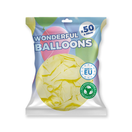 pack 50 ballons ivoire