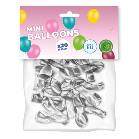 Pack mini ballons argent