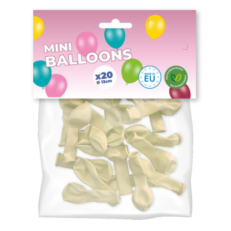 Pack mini ballons jaune pastel