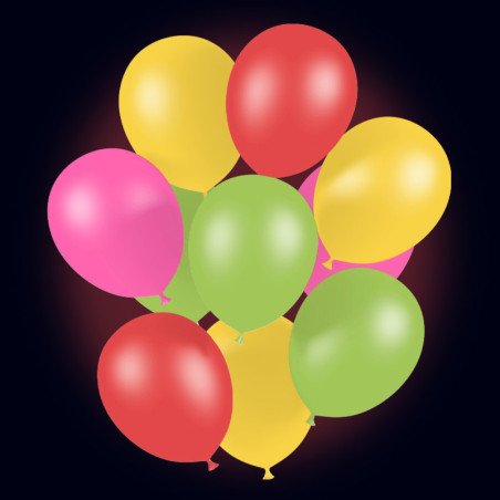 pack 20 ballons fluo