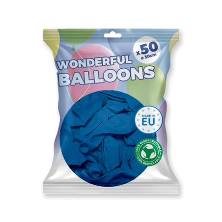 Pack ballons bleu medium