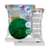 Pack 50 ballons vert menthe métal