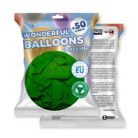 Pack 50 ballons vert clair