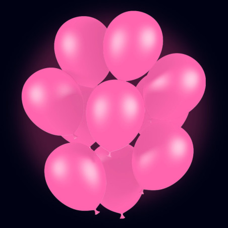 Pack 20 ballons rose fluo