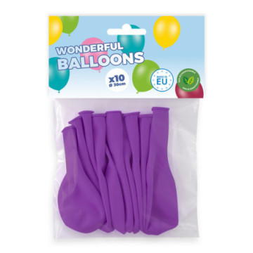 Pack 10 ballons violet biodégradable