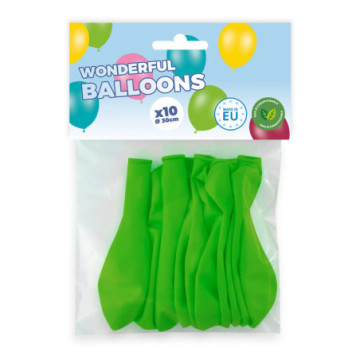 Pack 10 ballons vert pistache biodégradable